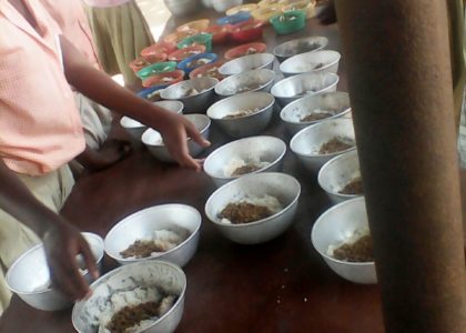 We’ve now started the Feeding programme for all the school children